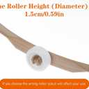 Microwave Turntable Ring 8.74inch,11 mm-Microwave Turntable Coupler Rollers for Smooth Heating