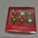 Kurt Adler Petite Treasures Multi Color Ball Christmas Ornament, Set of 9, 1 inch (C1899)
