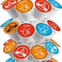 Coffee Pod Carousel Holder,Compatible with K-Cups Organizer Compatible with 36 Cup Pods,Spins 360-Degrees (WHITE)