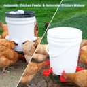 Chicken Feeder No Waste Automatic Poultry Feeder Ports Chicken Feeders and Waterer Set Chicken Feeder Kit 8 Chicken Water Cups with 8 auto Chicken Feeders Ports