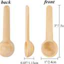 Tebery 60PCS Mini Wooden Spoons Small Bath Salt Spoon Candy Spoon Baby Spoon for Spice Jars Seasoning Honey Coffee