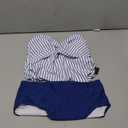 Blooming Jelly Womens Tankini Swimsuits Tummy Control Modest 2 Piece Swim Suits 2026 High Waisted Bathing Suit (Medium, Striped Blue)