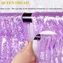 Lavender Sequin Backdrop Drapes 4 Panels 2FTx8FT Glitter Backdrop Curtains for Wedding Party Stage Decorations
