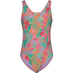 Roxy Girls' One-Piece Swimsuit with UPF 50+ Sun Protection, Quick Drying Bathing Suit, Peach Breeze, 14