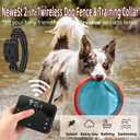 Wireless Dog Fence System with Remote Training Collar, 2-in-1 Electric Fence, Adjustable Range up to 985 ft, Beep/Vibration/Static Modes, Rechargeable IP66 Waterproof Collar