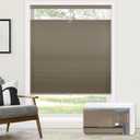 LazBlinds No Tools No Drill Cordless Cellular Shades, Top Down Bottom Up (TDBU) Honeycomb Shades for Home, Light Filtering Thermal Insulation Blinds for Windows, 24" W x 48" H, Taupe
