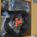 MIXC Greenhouse Micro Drip Irrigation Kit Automatic Irrigation System Patio Misting Plant Watering System with 1/4 inch 1/2 inch Irrigation Tubing Hose Adjustable Nozzle Emitters Barbed Fittings