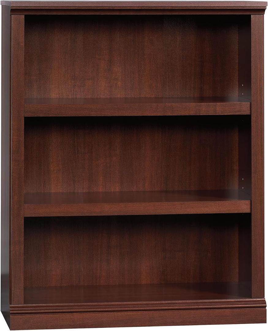 Sauder Miscellaneous Storage 3-Shelf Bookcase/ Book shelf, Select Cherry finish, L: 35.28" x W: 13.23" x H: 43.78"