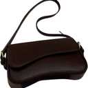 Verdusa Women's Leather Shoulder Bag Clutch Purses Trendy Hobo Crossbody Handbags Y2K Saddle Flap Underarm Purse