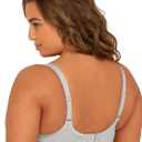Fit For Me By Fruit of the Loom Women's Plus Size Cotton Unlined Underwire Bra-Pinch-Free Straps - Side and Back Smoothing (Gray, L)