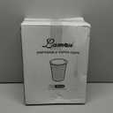 Lamosi Coffee Cups 16 oz 180 Pack, Disposable Coffee Cups, Disposable Cup,16 oz Hot Cup, Paper Insulated Cup for Cold Hot Drinks (No Lids)