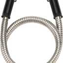 Yanwoo 304 Stainless Steel 2 Feet Short Garden Hose with Female to Female Connector, Water Hose, Metal Hose, Heavy Duty Outdoor Hose (2ft)