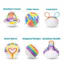 2 x Khelna Sensory Activity Ball with 20 Strings | Fidget Toy for Kids with Autism, ADHD, and Anxiety | Stress Relief Toy for Toddlers | Kids Ages 3 to 12 | Adult