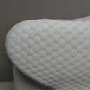 Cervical Neck Pillow for Pain Relief, Memory Foam Contour Orthopedic Pillow, Ergonomic Cooling Neck Support Pillow for Side Back Stomach Sleepers, Bed Pillow for Sleeping Comfort (Blue)