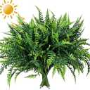 alyptus UV Resistant Fake Plants, 16 Bundles Artificial Plants Greenery, Realistic Fake Fern for Porch Decor & Outdoor Use