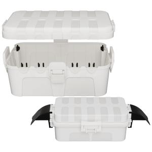 Flemoon Large Outdoor Electrical Box Waterproof (12.5 x 8.5 x 5), Bundle w/1 Small Weatherproof Electrical Connection Box (8.1 x 4.9 x 3.1) for Power Strip, Outlet, Holiday String Light, White (Large + Small (8.1" x 4.9" x 3.1"))