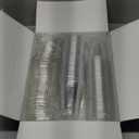 100 Pack - 16 oz Clear Plastic Cups with Lids, Sturdy & Food Safe Iced Coffee Cups with lids, Disposable Plastic Smoothie Cups for Cold Drinks, Sip Lids