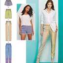Simplicity Easy-to-Sew Pattern 1165 Misses Slim Pull-on Pants, Long, or Short Shorts Sizes 6-8-10-12-14