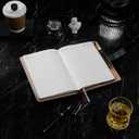 ZXHQ Lock Journal with Pen, A5 240 Pages Diary with Lock, Brown Edge, Refillable, Leather Hardcover (8.5  5.9inch) Dark Green