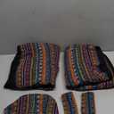 Baja Saddle Blanket Car Seat Covers Front Set, Washable Breathable Striped Woven Cloth Seat Covers for Cars, SUV, Truck, Airbag Compatible(Orange)