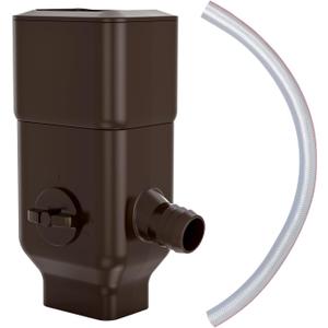 Prestantious Downspout Diverter, Rainwater Diverter with Adjustable Switch Valve, Rainwater Collection System Fits for 3x 4Oversize Downspout and 2x3 Standard Downspout, Brown