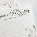 2 x CARDAMONOLY Share a Memory Card for Celebration of Life  4 x 6 Pack of 50  White Floral Design for Funeral Keepsakes or Guest Book Remembrance and Birthday Memory Book