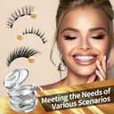Magnetic Eyelashes, Magnetic Eyelashes with Applicator,3 Styles, Natural Look, Wispy, Butterfly, No Glue Needed, Reusable, Easy to Remove