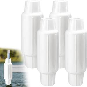 Dock Bumpers for Poles/Post, Boat Dock Bumpers Fenders | Dock Fenders Slide-Over Post Pole,Slip-On Dock Leg Pipes,Vertical Protection Dock Guards,Soft UV-Resistant Marine-Grade Vinyl, 17.6 Inch Length
