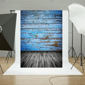 Vintage Blue Wood Backdrops for Photography Rustic Retro Grunge Wooden Plank Portrait Photography Background Newborn Baby Shower Birthday Party Shoot Wallpaper Grunge Wood Plank Video Prop 36x60in and 60×84in