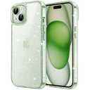 JETech Glitter Case for iPhone 15 6.1-Inch, Bling Sparkle Shockproof Phone Bumper Cover, Cute Sparkly for Women and Girls (Green)