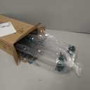 Kingsyard 2 Pack Tube Bird Feeders for Outdoors Hanging, Premium Hard Plastic Bird Feeder with 6 Feeding Ports, Weatherproof & Steel Hanger, Attracting for Wild Birds (Green)