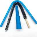 Dryer Lint Vacuum Attachment - Flexible Hose & Brush Cleaner Kit for Dryer Vents, Vacuum Pipes, Appliance Gaps, Universal Multi-Size Adapters Fit Most Vacuums (blue)