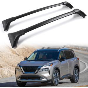 AUXPACBO Real Lockable 220 LBS Cross Bar Fit for Nissan Rogue 2021 2022 2023 2024 2025 SV SL Platinum with Roof Rail Roof Rack Crossbars Rooftop Luggage Cargo Carrier for Canoe Kayak Bike