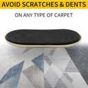 new space Oval Furniture Sliders, 8pcs 3 1/2" x 6" - Reusable Sliders for Carpet, Heavy-Duty Movers - Easily Move & Protect Furniture & Carpet