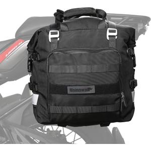 Rhinowalk Waterproof Motorcycle Saddlebags Luggage Bags 20L Quick Release for Adventure & Sport Bikes, Black (1 Pack)