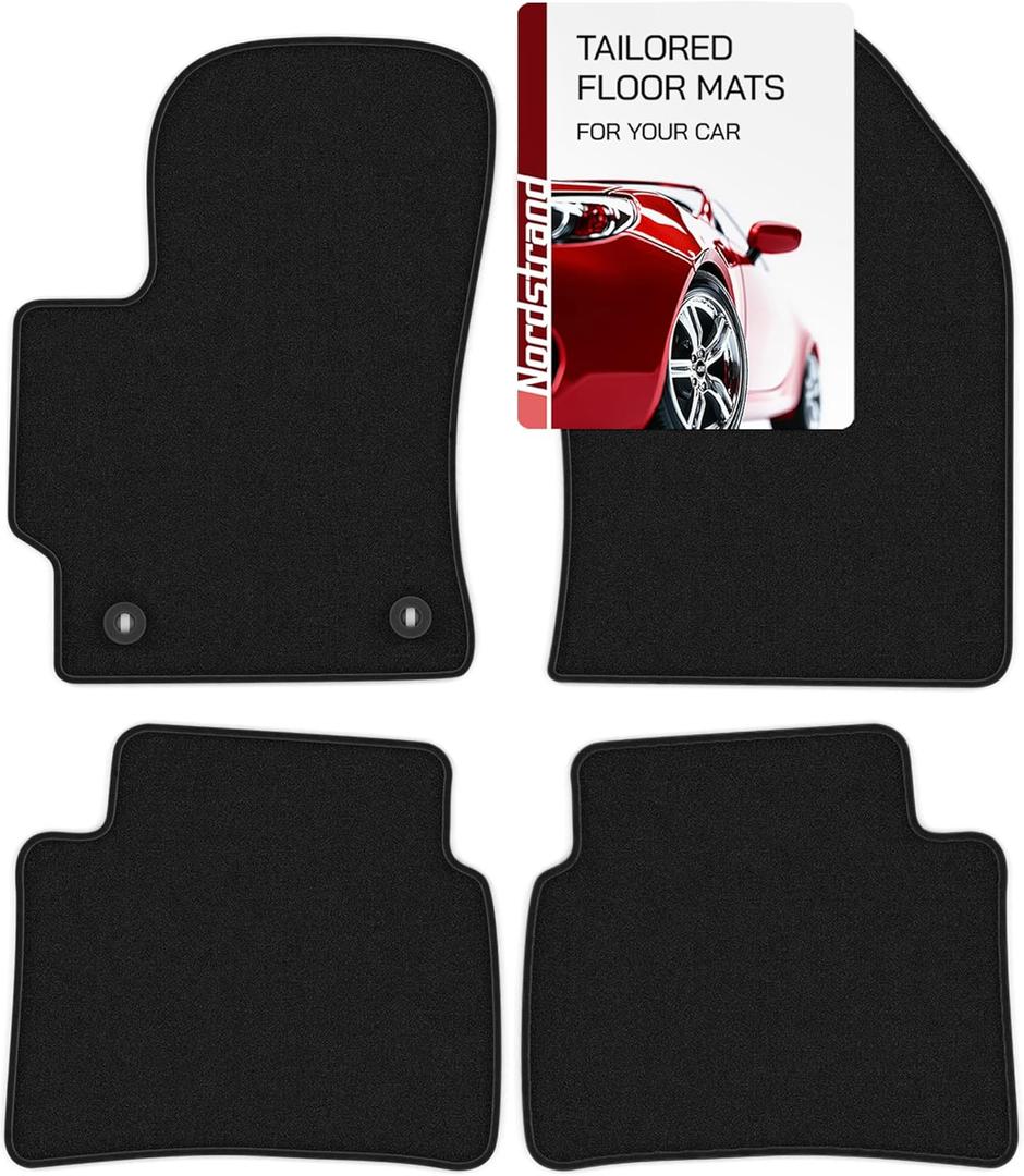 Floor Mats for Toyota Corolla 2019 2020 2021 2022 2023 2024 - Custom 3D Fit - 1st and 2nd Row Set - Rubber Anti-Slip Backing - Heavy Duty 30oz Carpet Mat - All Weather Car Liner Floormats