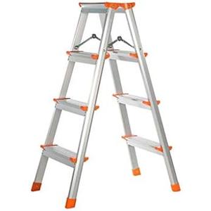 FLYIFE Step Stool Aluminum Alloy Double-Sided Ladder, Two-Step Ladder Stool Three-Step Family Ladder Four-Step Outdoor Ladder Engineeconstruction Stepladders Household Ladder/40 X 63.5 X 99Cm