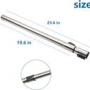 Telescoping Stainless Steel Vacuum Extension Wand Compatible with Miele C1 C2 C3 Central Vacuum Cleaner Attachment