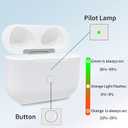 Wireless Charging Case Replacement for air pods 3rd Generation, for Air Pods 3 Charger Case with Bluetooth Pairing Without Earbuds, White