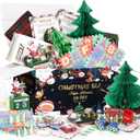 Elf Kit 24+4 Days of Christmas 2026, 28 Days of Elf Magic Kit, Holiday Advent Calendar, Xmas Countdown Box Include Daily Elves Scene Prop, Card Accessories for Christmas Decor(Snowy Night)