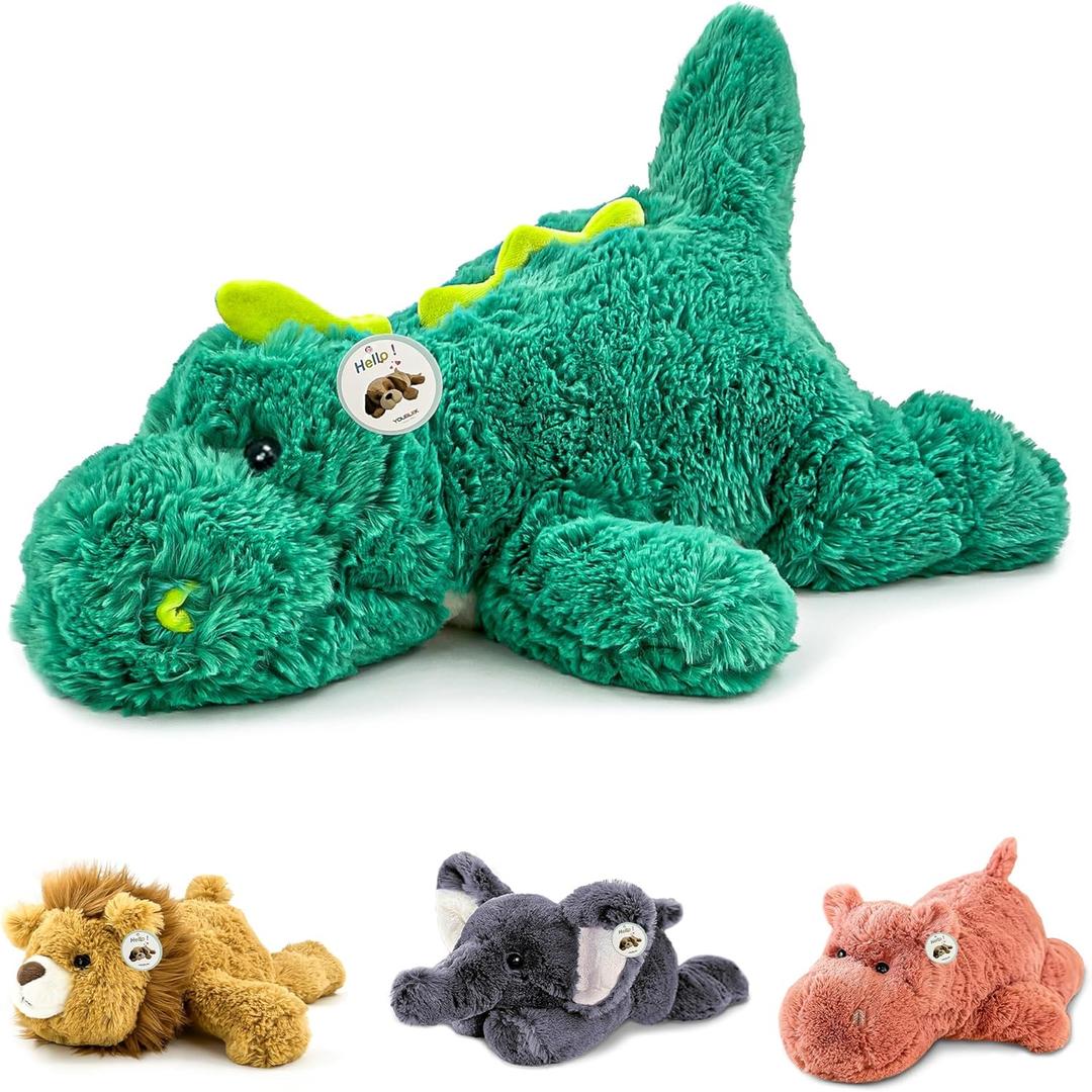 20" | 4 Pounds Weighted Stuffed Animals,Sensory Comfort Plush Throw Pillow Toy, Soft for Home & School, Kawaii Plushies Hugging Toy Gifts for Kids & Adults (Dinosaur, 20 inch 4 Pounds)