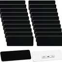 Breling Name Tags with Pins 1 x 3 Inches Blank Name Tags Reusable ID Badge Holders with Clip for Office Workers Students Employee Custom(Black)
