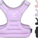 Weighted Vest Woman Men 8lbs Weight Vest Women with Reflective Stripe, Rucking Vests for Walking Running Strength Training Weight Loss Fitness Weightlifting Pink