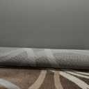 Rugshop Modern Wavy Circles Design Runner Rug, Carpet with Jute Backing for Hallway, Entryway, or Kitchen, Brown, 2'7" x 8'