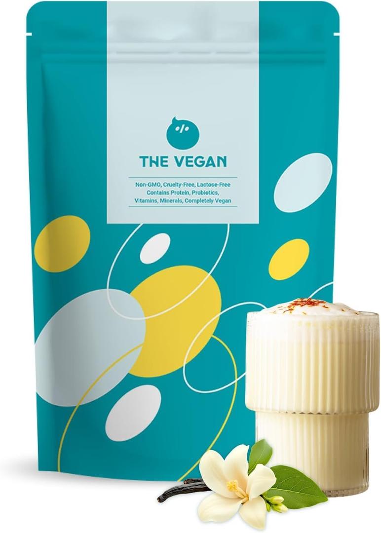 2 x THE VEGAN Protein Powder | Vanilla Plant Based Protein | Non-GMO Soy Isolate with Probiotics | Dairy-Free | Low FODMAP | Low Cholesterol | 1kg (2.5 Pound (Pack of 1))