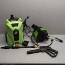 Electric Pressure Washer 5000 PSI,2.8 GPM Power Washer with Foam Cannon,Portable Cleaner with 33ft Hose Reel,4 Nozzle Tips,and Soap Bottle for Cars/Home/Driveways/Patios/Decks/Fences(Green)
