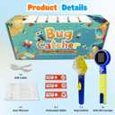 2 x Kids Microscope with Bug Catcher Kit, 1080P Digital Mini Handheld Microscope STEM Science Toy with LED Light, Rechargeable, Portable, Supports 64GB TF Card, Educational Gift for Kids Ages 3-12 (Blue)