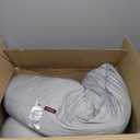 Momcozy Pregnancy Pillows with Cooling Cover, U-Shaped Full Body Maternity Pillow for Side Sleepers 57 Inch - Support for Back, Hip, Belly, Legs for Pregnant Women (Grey- Cooling Fabric)