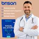 Brison Nasal Dilators for Breathing and Sleeping - 2 Pack Anti Snoring Nose Vents Opener for Better Breathing Sleeping and Activity Improves Airflow - 2pcs Soft-Hard