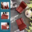 Cethytirko 14 Piece Outdoor Patio Waterproof Cushion Covers, Fits 6-Seat Wicker Rattan Sectional Couch Chair Furniture Cover Replacement Set - Fade-Resistant Patio Cushion Covers with Zipper, Red, 25.6*25.6*4 inches